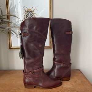 Frye Dorado Riding Boots, Bordeaux Color, NWT